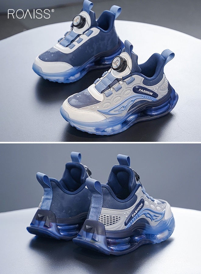 roaiss Boys Fashion Chunky Sneakers, Comfortable Sneakers with Rotating Buckle Design, Breathable Basketball Shoes with Non-slip Soles, Suitable for Daily Wear and Outdoor Activities - Image 3